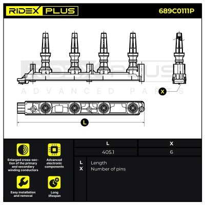 Ignition Coil RIDEX 689C0111P 689C0111P - photo 10