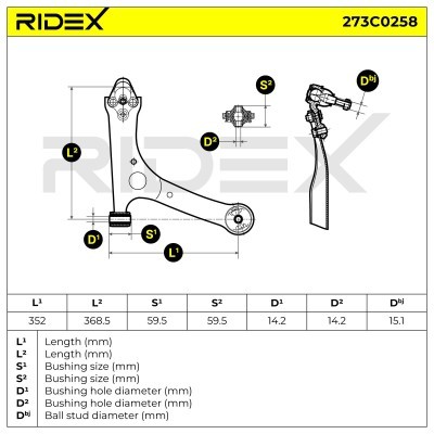Control Arm RIDEX 273C0258 273C0258 - photo 5