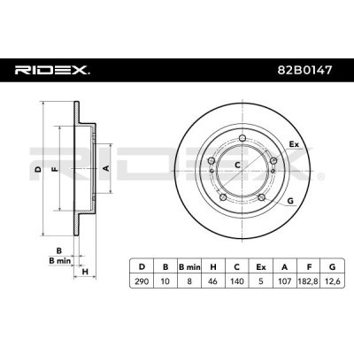 Brake Disc RIDEX 82B0147 82B0147 - photo 5