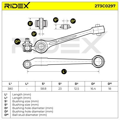 Control Arm RIDEX 273C0297 273C0297 - photo 4