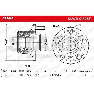 Wheel Bearing Stark SKWB-0180351 SKWB-0180351 - photo 3