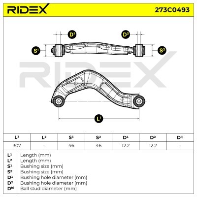 Control Arm RIDEX 273C0493 273C0493 - photo 5