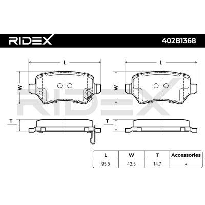 Brake Pads Set RIDEX 402B1368 402B1368 - photo 10