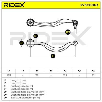Control Arm RIDEX 273C0063 273C0063 - photo 6