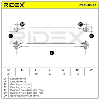 Control Arm RIDEX 273C0533 273C0533 - photo 5