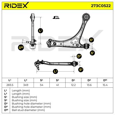 Control Arm RIDEX 273C0522 273C0522 - photo 6