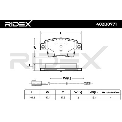 Brake Pads Set RIDEX 402B0771 402B0771 - photo 9
