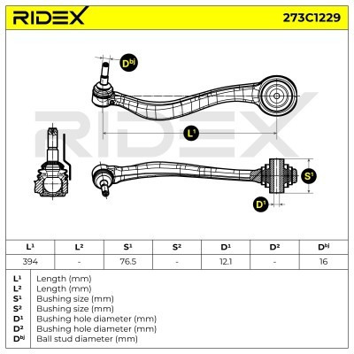 Control Arm RIDEX 273C1229 273C1229 - photo 6