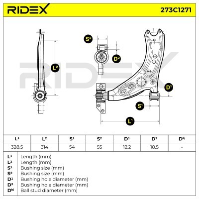 Control Arm RIDEX 273C1271 273C1271 - photo 5