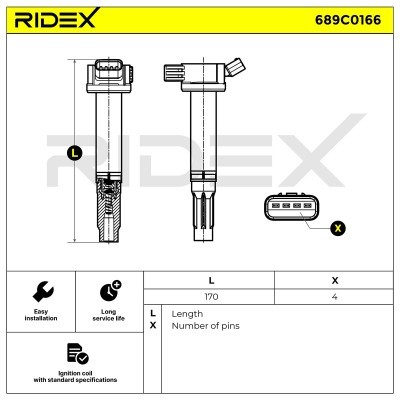 Ignition Coil RIDEX 689C0166 689C0166 - photo 4