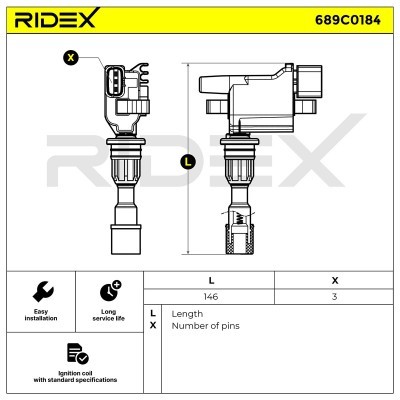 Ignition Coil RIDEX 689C0184 689C0184 - photo 5