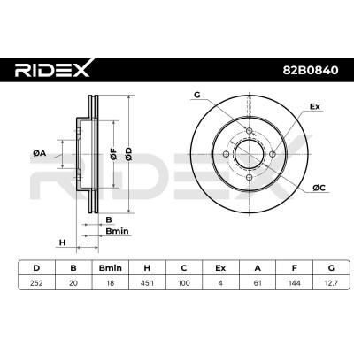 Brake Disc RIDEX 82B0840 82B0840 - photo 4