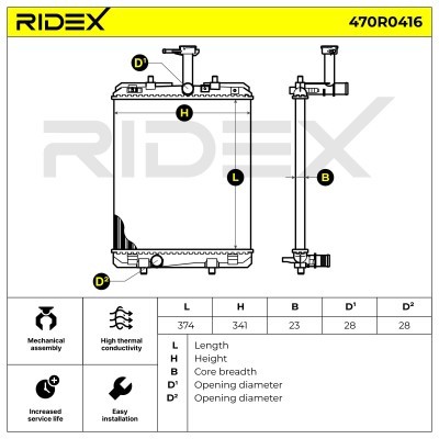 Radiator, Engine Cooling RIDEX 470R0416 470R0416 - photo 5