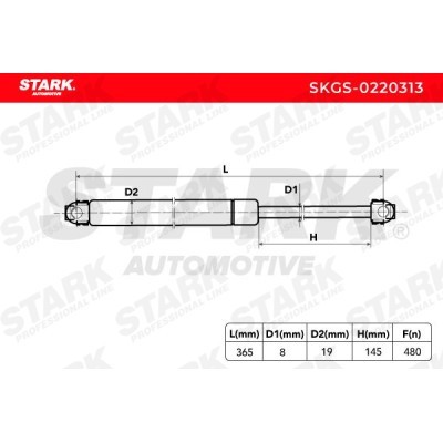 Gas Spring, boot-/cargo area Stark SKGS-0220313 SKGS-0220313 - photo 6