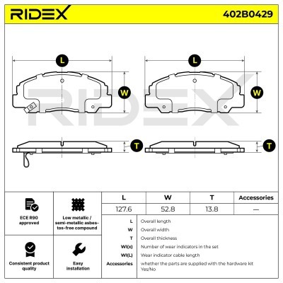 Brake Pads Set RIDEX 402B0429 402B0429 - photo 7