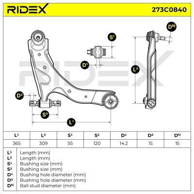 Control Arm RIDEX 273C0840 273C0840 - photo 5