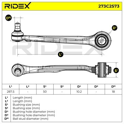 Control Arm RIDEX 273C2573 273C2573 - photo 7