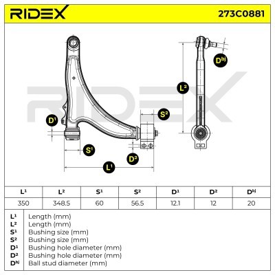 Control Arm RIDEX 273C0881 273C0881 - photo 5
