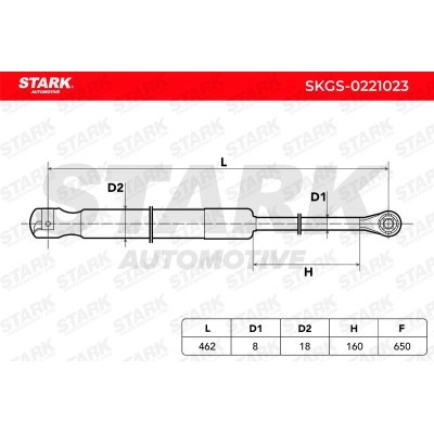 Gas Spring, boot-/cargo area Stark SKGS-0221023 SKGS-0221023 - photo 6