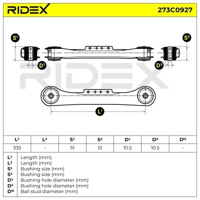 Control Arm RIDEX 273C0927 273C0927 - photo 6