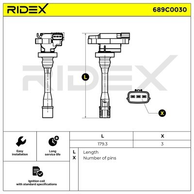 Ignition Coil RIDEX 689C0030 689C0030 - photo 6