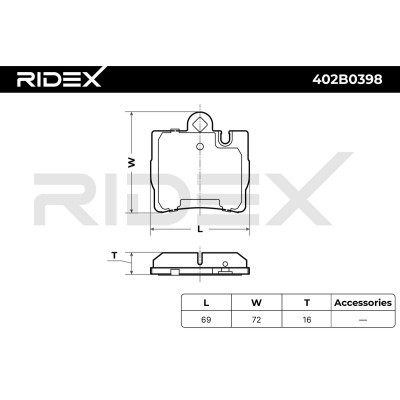 Brake Pads Set RIDEX 402B0398 402B0398 - photo 6