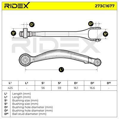 Control Arm RIDEX 273C1677 273C1677 - photo 7
