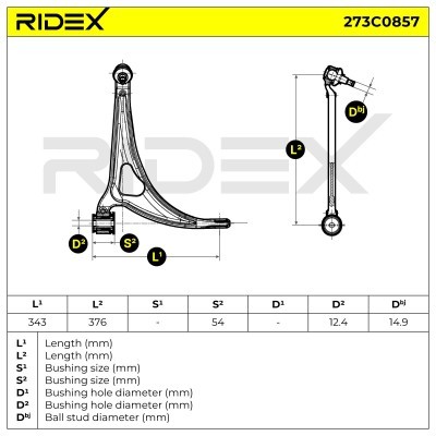 Control Arm RIDEX 273C0857 273C0857 - photo 5