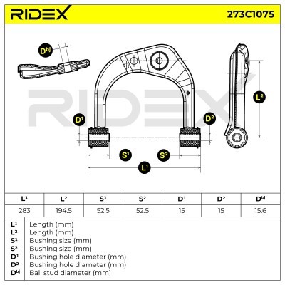 Control Arm RIDEX 273C1075 273C1075 - photo 6