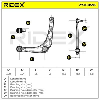 Control Arm RIDEX 273C0595 273C0595 - photo 5