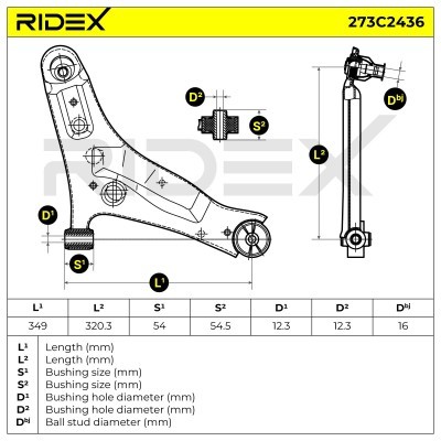 Control Arm RIDEX 273C2436 273C2436 - photo 8