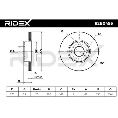 Brake Disc RIDEX 82B0495 82B0495 - photo 4