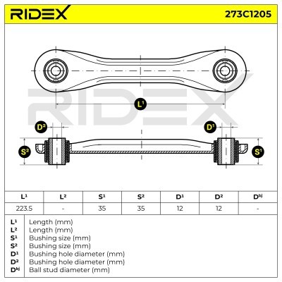 Control Arm RIDEX 273C1205 273C1205 - photo 8