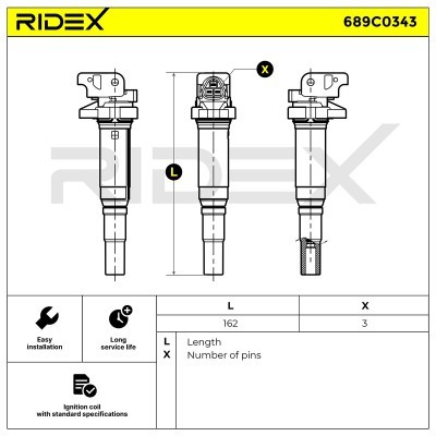 Ignition Coil RIDEX 689C0343 689C0343 - photo 5