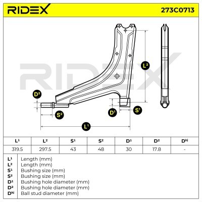 Control Arm RIDEX 273C0713 273C0713 - photo 7