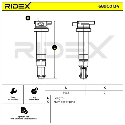 Ignition Coil RIDEX 689C0134 689C0134 - photo 4