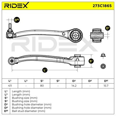 Control Arm RIDEX 273C1865 273C1865 - photo 7