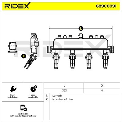 Ignition Coil RIDEX 689C0091 689C0091 - photo 4
