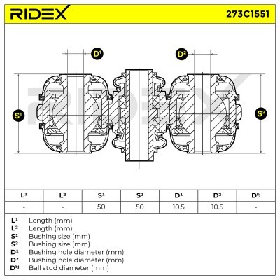 Control Arm RIDEX 273C1551 273C1551 - photo 6