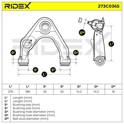 Control Arm RIDEX 273C0365 273C0365 - photo 5