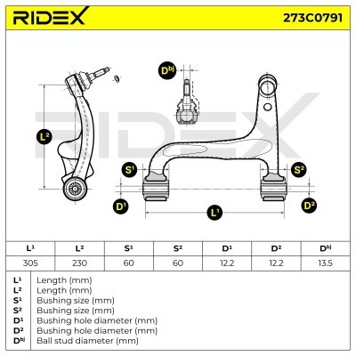 Control Arm RIDEX 273C0791 273C0791 - photo 6