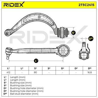 Control Arm RIDEX 273C2415 273C2415 - photo 7