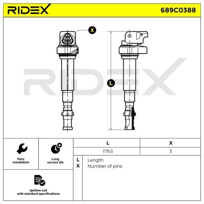 Ignition Coil RIDEX 689C0388 689C0388 - photo 5