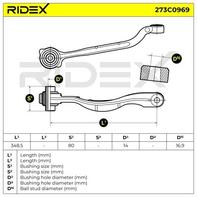 Control Arm RIDEX 273C0969 273C0969 - photo 6
