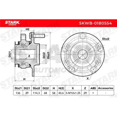 Wheel Bearing Stark SKWB-0180554 SKWB-0180554 - photo 4