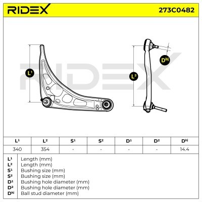 Control Arm RIDEX 273C0482 273C0482 - photo 8