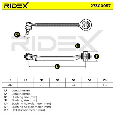 Control Arm RIDEX 273C0057 273C0057 - photo 3