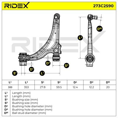 Control Arm RIDEX 273C2590 273C2590 - photo 5