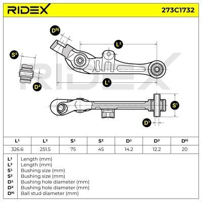 Control Arm RIDEX 273C1732 273C1732 - photo 5