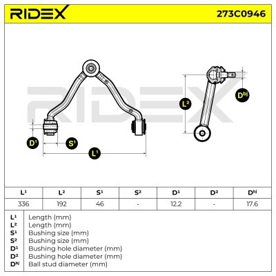 Control Arm RIDEX 273C0946 273C0946 - photo 5
